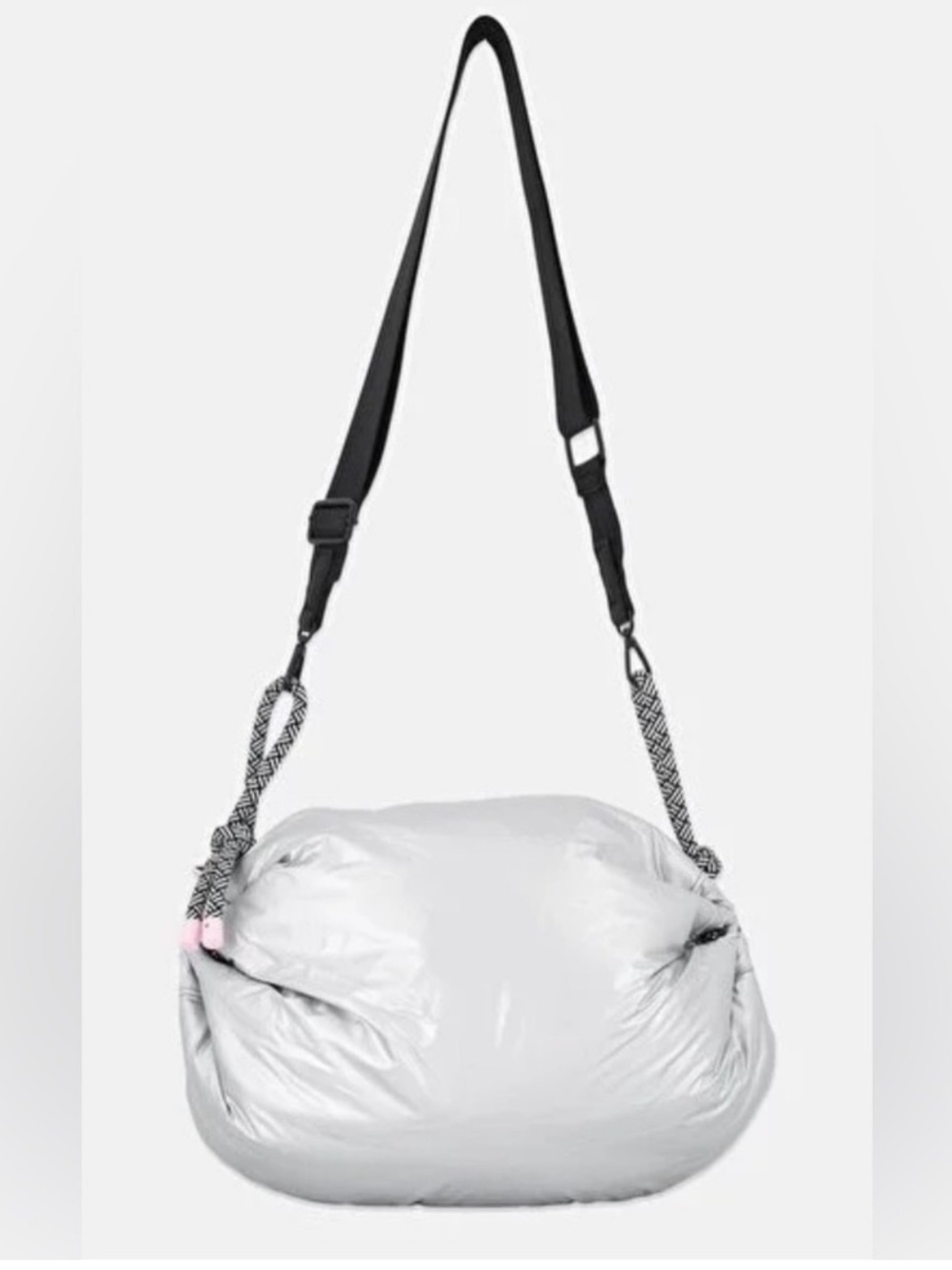 Wildfox Silver Metallic Drawstring Tote NWT - Picture 12 of 12